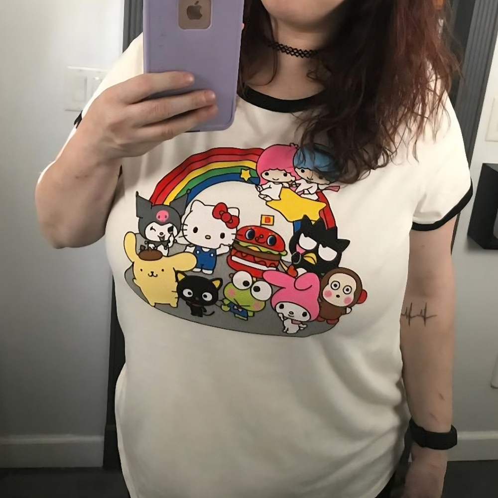 NWT Torrid Sanrio Hello Kitty & Friends Ringer Tee, sz 4 - Picture 6 of 7